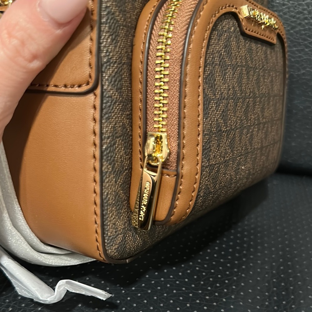 Michael Kors Brown Tan Backpack with Signature Monogram - Picture 3 of 8